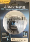 Armstrong Usb To Braided -6FT. Iphone/ipad/ipod #57489 Brand New!. Fixed Price $13.99.