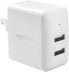 Amazon Basics LACA272 24W Dual Usb-a Wall Charger Fast Portable White. Fixed Price $12.99.