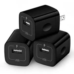 Wall Charger CUBE,1A/5V Single Port Usb Plug 3 Pack Travel Black. Fixed Price $17.09.