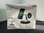 Belkin Boostcharge Pro 3-IN-1 Wireless Charging Stand With Magsafe, Black. Fixed Price $79.99.