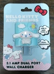 Hello Kitty & Friends Cinnamoroll 3.1 Amp Dual Port Wall Charger Usb-a Usb-c. Fixed Price $12.74.