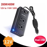 200W Car Power Inverter Dc 12V To 110V Ac Plug Adapter Outlet Converter Usb 36W. Fixed Price $17.99.