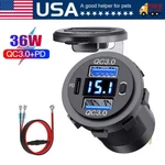 12V-24V Pd + QC3.0 Dual Usb Car Fast Charger Power Socket Outlet Led Voltmeter. Fixed Price $10.98.