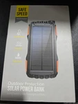 Safe Speed Outdoor Protection Solar Power Bank & Flashlight Black. Fixed Price $50.00.
