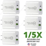 1/5X 20W Pd QC3.0 Fast Charger Dual Ports Adapter For Iphone 14 13 12 11 Samsung. Fixed Price $29.52.