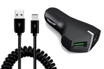 For Iphone 17/PRO/MAX/AIR Car Charger 36W Fast 2-PORT Usb Coiled Cable Type-c. Fixed Price $20.89.