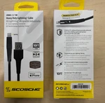Scosche 10FT Heavy Duty Mfi-certified Lightning Charge & Sync Cable Black. Fixed Price $15.25.