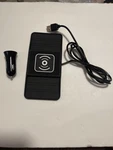 Wireless Qi Car Charging Pad, Dual Usb Ports, Dashboard Mount, 3FT Cable, Black. Fixed Price $35.69.