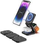 Kuxiu X55 3-IN-1 Foldable Magnetic Wireless Iphone Iwatch Airpods Charger &stand. Fixed Price $28.49.