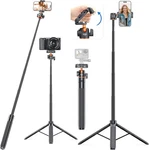 Vrig TP16 Tripod, 55" Extendable Selfie Stick Stand With 2 In Clip, .... Fixed Price $35.40.