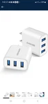 Usb Wall Charger Amoner 2PACK 15W 3-PORT Plug Cube Power Adapter.... Fixed Price $16.50.