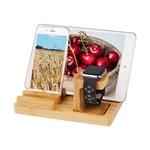 Trexonic Bamboo 4-PORT Apple Watch Iphone Charging Stand With 3 Device Slots. Fixed Price $48.99.