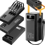 70000MAH Power Bank 120W Charging Usb Lcd External Battery Backup For Cell Phone. Fixed Price $23.99.