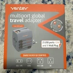 Ventev 12W Global Charging Hub 300 Dual Usb Wall Charger + Travel Adapter. Fixed Price $14.89.