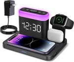 5-IN-1 Wireless Charging Station With Alarm Clock & Night Light For Iphone Wat. Fixed Price $72.00.