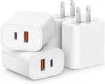 4 Pack Usb Charger Block Fast Charging Multiport Adpater Pd 20W White. Fixed Price $21.68.