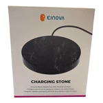 Einova Charging Stone Genuine Black Marble 10W Fast Wireless Charger Qi Pad. Fixed Price $12.00.