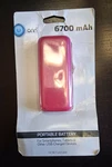 New Pink Onn 6700 Mah Led Portable Battery For Usb-charged Devices. Fixed Price $17.00.