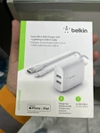 New Belkin Boost Charge 24W Dual Usb-a To Iphone Lightning Cable Mfi-certified. Fixed Price $22.00.