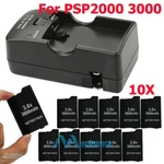 Lot 10X 3600MAH Rechargeable Battery Pack For Psp Slim 2000 3000+BATTER Charger. Fixed Price $23.59.