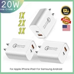 For Iphone 17 16 15 14 13 12 Samsung 20W Fast Charger Usb-c Pd Power Adapter Lot. Fixed Price $6.48.