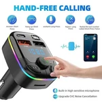 Car Charger Bluetooth 5.0 Fm Transmitter Handsfree Pd Type-c Dual Usb Ambient Pl. Fixed Price $13.00.