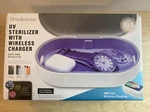 Brookstone Uv Sterilizer Box With Fast Wireless Charger Qi Top (new, White). Fixed Price $30.00.