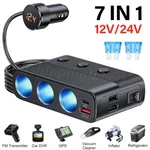 3WAY Car Cigarette Lighter Socket Splitter 7 In 1 Power Adapter Usb Fast Charger. Fixed Price $16.98.
