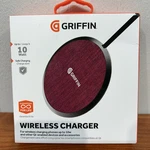 Griffin 10W Qi Wireless Charging Pad, Denim Red Magenta, New Box Jd. Fixed Price $8.99.