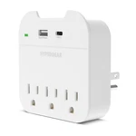 Hypergear Wall Adapter Power Strip With 3 Outlets 5 Devices At Once. Fixed Price $21.99.