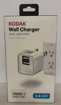 Kodak 2.4 Amp Wall Charger With Dual Usb Ports. Fixed Price $8.95.