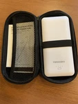 Portable Charger Power Bank Heloideo Pocket Size 5000 Mah New PB147AC, With Case. Fixed Price $25.00.