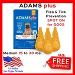 Adams Plus Flea & Tick Spot For Dogs Month Supply Medium 15-30 Lbs. Fixed Price $19.93.