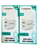 Chargeworx 17W & Usb-c Wall Charger Lot Of 2 White Open Box. Fixed Price $15.29.