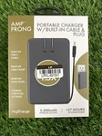 Mycharge Amp Prong 5000MAH/12W Output Power Bank With Integrated Charging Cable. Fixed Price $28.00.