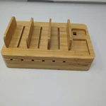 Juicy Power Universal Bamboo Charging Station Dock Organizer For Multiple Device. Fixed Price $29.99.