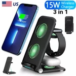 3 1 Wireless Charger Charging Dock Desktop Stand For Iphone Airpods Iwatch. Fixed Price $16.99.