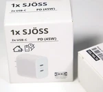 Ikea Sjoss 45W Usb-c Charger, Two Ports, Fast Charging 105.744.70 New. Fixed Price $24.98.