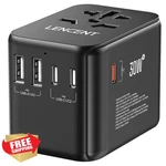 Lencent 30W Gan Travel Adapter 5 Usb Worldwide Charger. Fixed Price $34.99.