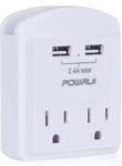 Outlet Extender Usb Wall Charger Powrui Multi Plug Splitter New. Fixed Price $19.99.