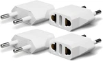 4 Pack European Travel Plug Adapter, Unidapt Us To White. Fixed Price $9.02.