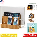 Bamboo Charging Station Dock Organizer For Laptops Tablets Phones & More. Fixed Price $94.49.