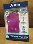 Justin Slim Power Bank Phone Charger 2500MAH Micro-usb Purple. Fixed Price $16.66.