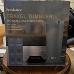 Brookstone Smart Travel Tumbler Warmer & Wireless Charging Station 11.5OZ Led. Fixed Price $60.00.