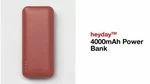 Heyday 4000MAH Power Bank - Peony (pink) New!!!. Fixed Price $9.99.
