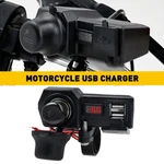 Motorcycle Handlebar Dual Phone Usb Charger Cigarette Lighter Socket Voltmeter. Fixed Price $15.19.