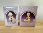 Precious Moments 1989 Members Only Figurines Of 2 Ballot Box Mow Power Ya. Fixed Price $33.00.