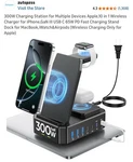 300W Charging Station For Multiple Devices APPLE,10 Fast Black. Fixed Price $29.99.