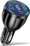 Usb Car Charger Adapter With Voltmeter Compatible Iphone Black. Fixed Price $15.09.