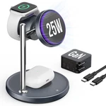 Sodi QI2 25W Wireless Charger, 3 1 Charging Station With Cooling Warm Gray. Fixed Price $87.97.